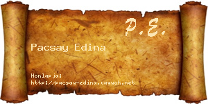 Pacsay Edina névjegykártya